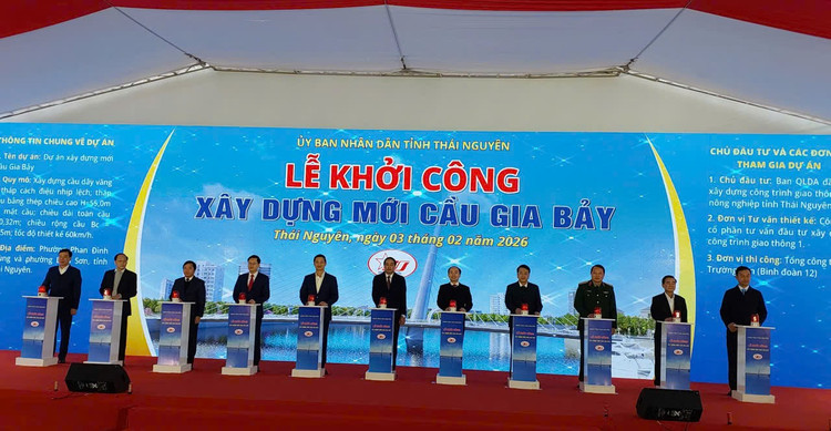 Khởi công xây dựng cầu Gia Bảy tạo trục kết nối chiến lược qua sông Cầu