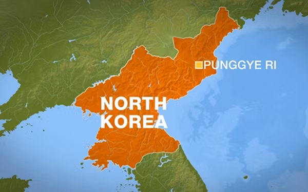 Vị trí khu vực thử hạt nhân Pyunggye-ri, Triều Tiên. Đồ họa: Al Jazeera.