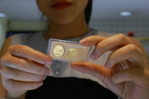 Giá vàng trong nước sáng nay tăng vài chục nghìn đồng mỗi lượng. Ảnh:Thành Nguyễn.