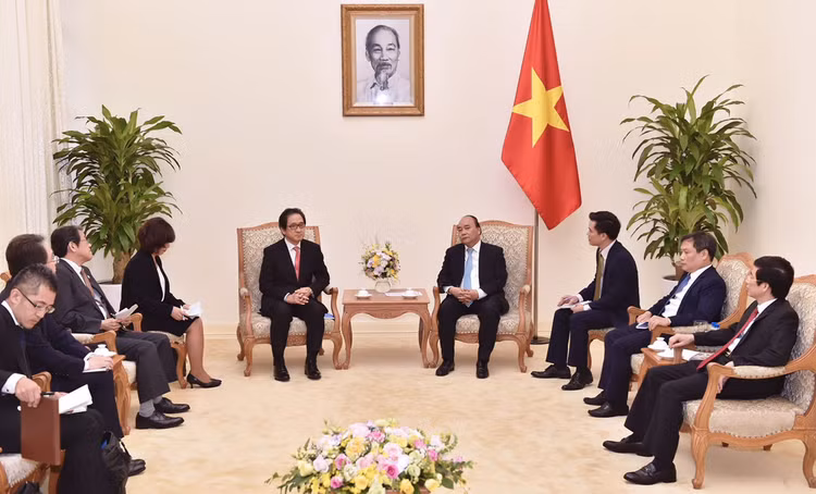 Thủ tướng Nguyễn Xuân Phúc mong muốn Nhật Bản sẽ vươn lên dẫn đầu về đầu tư FDI, du lịch vào Việt Nam. Ảnh: Đoàn Bắc
