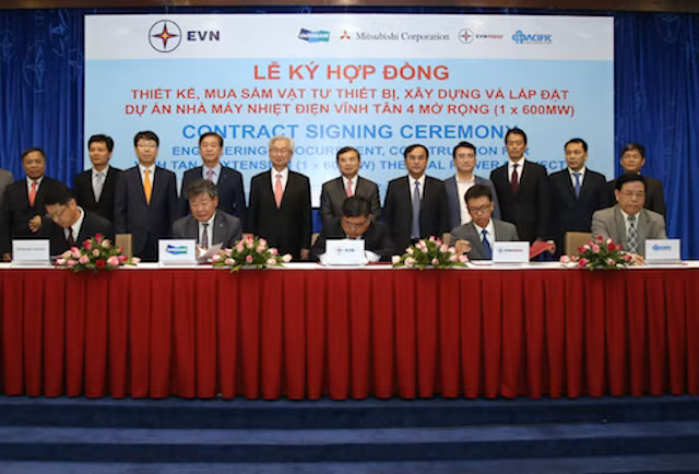Trao thầu EPC Dự án điện Vĩnh Tân 4 mở rộng