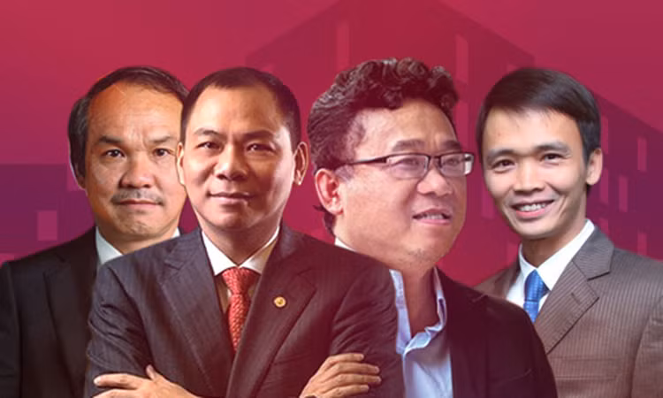 Các đại gia bất động sản vẫn chiếm những vị trí quan trọng trong bảng xếp hạng người giàu trên sàn chứng khoán.