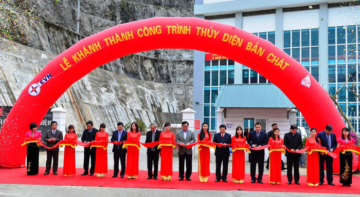 Công trình Thủy điện Bản Chát sau khi vận hành sẽ đóng góp sản lượng lớn cho hệ thống điện quốc gia. Ảnh: Trần Tuyết