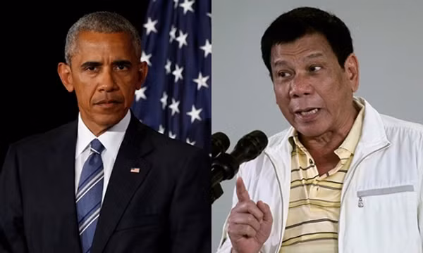 Tổng thống Mỹ Barack Obama (trái) và người đồng cấp Philippines Rodrigo Duterte. Ảnh: Reuters.