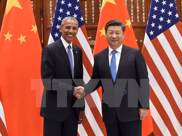 Chủ tịch Trung Quốc hội đàm với Tổng thống Mỹ trước thềm Hội nghị thượng đỉnh G20. (Ảnh: AFP/TTXVN)