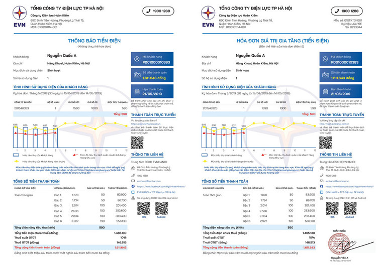 Hóa đơn điện tử và thông báo tiền điện mới thể hiện rõ quyết tâm của EVN trong việc đơn giản hóa, minh bạch thông tin về cung cấp dịch vụ