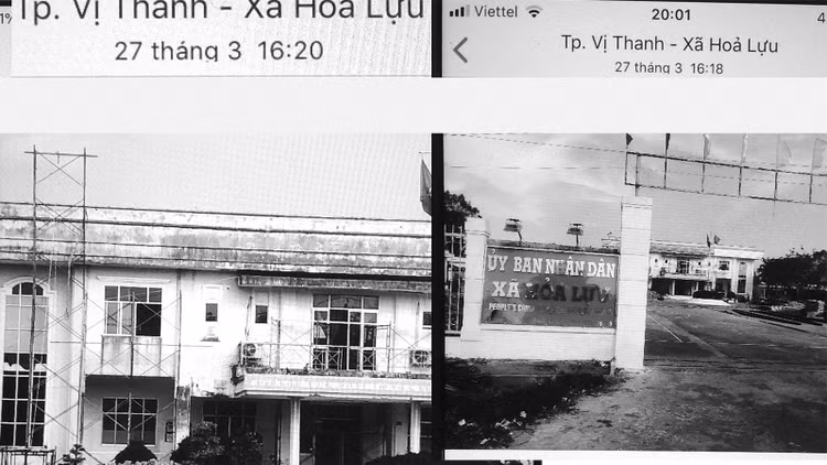 Hình ảnh Nhà thầu Hoàng Phú ghi lại tại công trình Khu hành chính UBND xã Hỏa Lựu (TP. Vị Thanh, tỉnh Hậu Giang) chiều 27/3/2019. (Ảnh nhà thầu cung cấp)