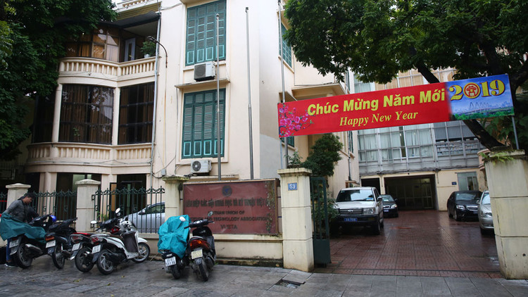 Gói thầu Thí nghiệm cọc, quan trắc biến dạng công trình thuộc Dự án Xây dựng Trụ sở Liên hiệp các hội khoa học và kỹ thuật Việt Nam. Ảnh: Nhã Chi