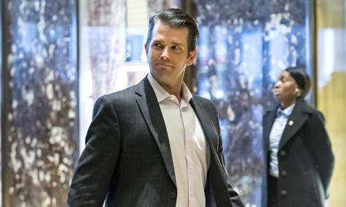 Donald Trump Jr., con trai Tổng thống Mỹ Donald Trump. Ảnh:Zuma.
