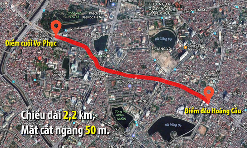 Hà Nội định chi 7.800 tỷ đồng cho hơn 2 km đường