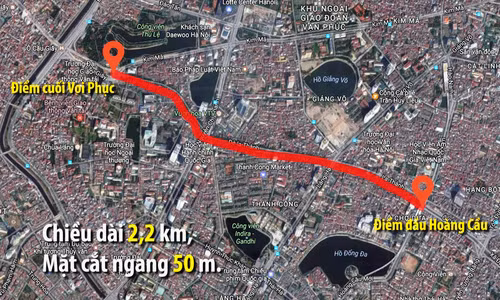 Hà Nội định chi 7.800 tỷ đồng cho hơn 2 km đường