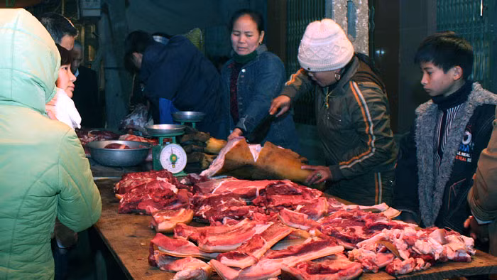 Trong số 4 gói thầu nâng cấp khu bán thực phẩm tươi sống tại Hà Nội, có 2 gói đấu thầu rộng rãi và 2 gói chào hàng cạnh tranh. Ảnh: Ngọc Anh