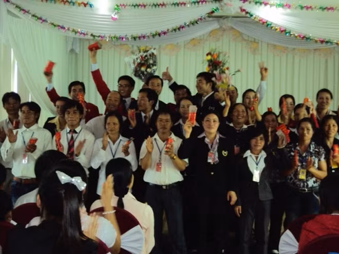 Những "thủ lĩnh" của công ty đa cấp Thiên Ngọc Minh Uy.