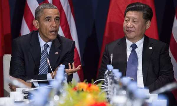 Tổng thống Mỹ Barack Obama và Chủ tịch Trung Quốc Tập Cận Bình. Ảnh: AP