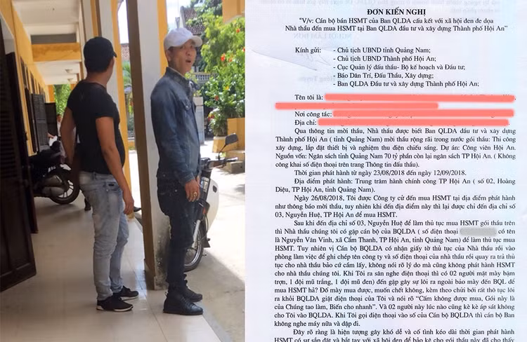 Nhà thầu “tố” bị 2 thanh niên: 1 đội mũ trắng, 1 đội mũ đen đe dọa khi đi mua HSMT