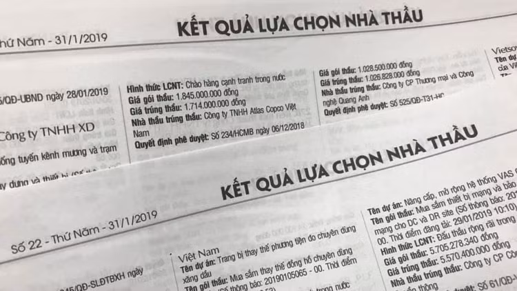 Tại 2 dự án, Thanh tra Sở KH&ĐT Hà Nội phát hiện không đăng tải kết quả lựa chọn nhà thầu gói thầu xây lắp theo quy định. Ảnh: Nhã Chi