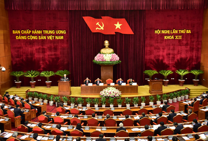 Hội nghị lần thứ ba Ban Chấp hành Trung ương Đảng khóa XII diễn ra từ ngày 4/7 và dự kiến kết thúc vào ngày 9/7. Ảnh: Đoàn Nhật Bắc