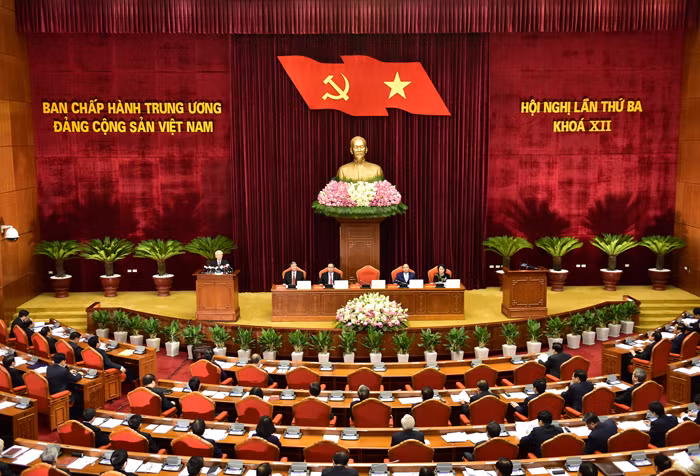 Hội nghị lần thứ ba Ban Chấp hành Trung ương Đảng khóa XII diễn ra từ ngày 4/7 và dự kiến kết thúc vào ngày 9/7. Ảnh: Đoàn Nhật Bắc