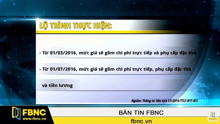 Từ tháng 3/2016 sẽ tăng viện phí trên toàn quốc