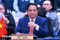 Thủ tướng Phạm Minh Chính tham dự và phát biểu tại Hội nghị Cấp cao ASEAN-Trung Quốc lần thứ 28. (Ảnh: Dương Giang/TTXVN)