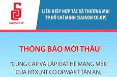 Saigon Co.op thông báo mời thầu