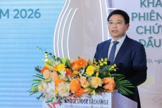 Bộ trưởng Bộ Tài chính Nguyễn Văn Thắng phát biểu tại Lễ đánh cồng khai trương phiên giao dịch chứng khoán đầu năm 2026