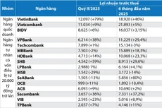 Nguồn: Báo cáo tài chính của các ngân hàng. Đơn vị tính: tỷ đồng