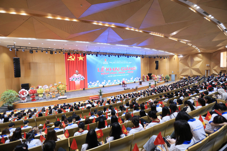 Toàn cảnh Lễ khai giảng năm học 2024 - 2025 của Học viện Chính sách và Phát triển