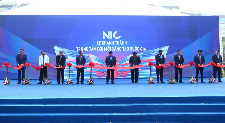 Lễ Khánh thành cơ sở hoạt động mới của Trung tâm Đổi mới sáng tạo Quốc gia, ngày 28/10. Ảnh: Lê Tiên