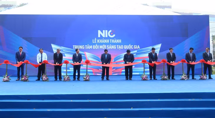 Lễ Khánh thành cơ sở hoạt động mới của Trung tâm Đổi mới sáng tạo Quốc gia, ngày 28/10. Ảnh: Lê Tiên