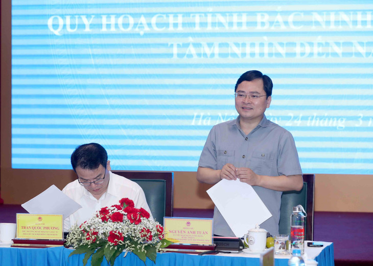 Ông Nguyễn Anh Tuấn, Bí thư Tỉnh ủy Bắc Ninh phát biểu tại Hội nghị. Ảnh: Đức Trung