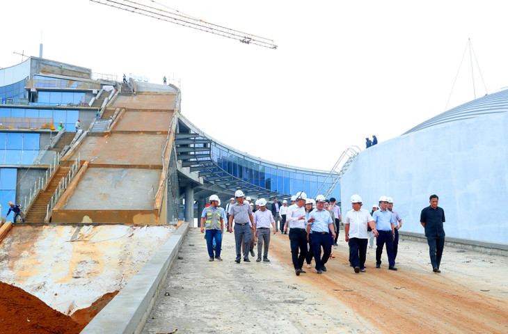 Công trình NIC tại Khu công nghệ cao Hòa Lạc - Giai đoạn 1 sắp được hoàn thành sẽ tạo thêm nhiều không gian mới, kết nối mới, hỗ trợ các tổ chức, cá nhân, doanh nghiệp phát triển năng lực đổi mới sáng tạo. Ảnh: Trương Gia