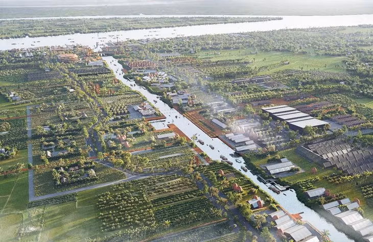 Phối cảnh tổng thể khu Di sản Đương đại Mang Thít, huyện Mang Thít, tỉnh Vĩnh Long