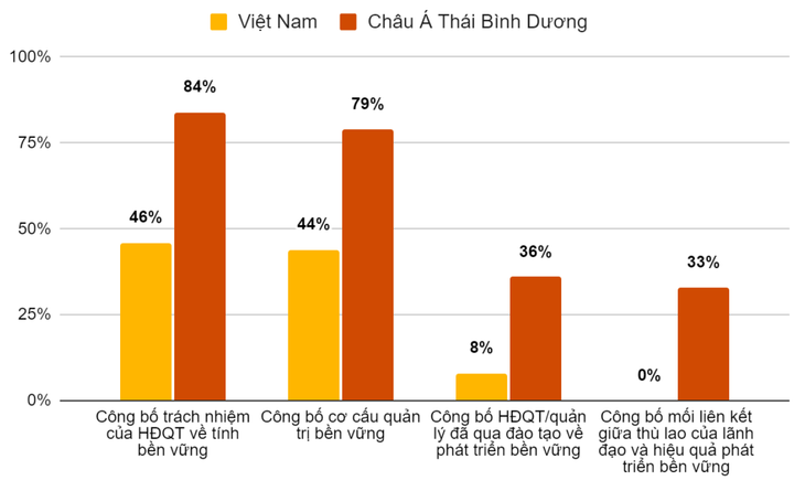 Thực trạng quản trị trong báo cáo phát triển bền vững của các DNNY Việt Nam