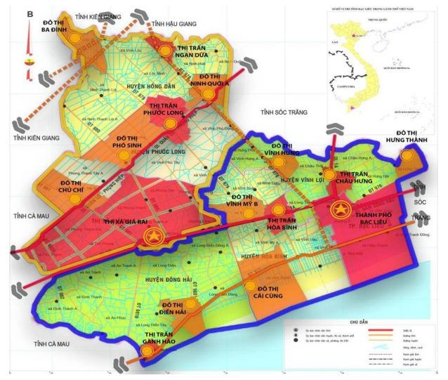 Phương án phân vùng kinh tế tỉnh Bạc Liêu