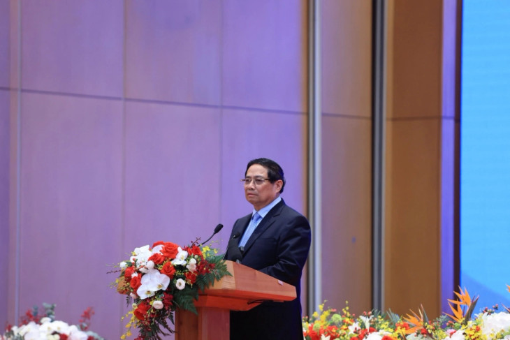 Thủ tướng Chính phủ Phạm Minh Chính phát biểu tại Diễn đàn. Ảnh: NIC