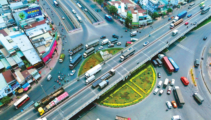 Nút giao An Sương nằm ở cửa ngõ Tây Bắc TP.HCM, là nơi giao giữa tuyến Quốc lộ 1, Quốc lộ 22, đường Trường Chinh. Ảnh: Mỹ Quỳnh