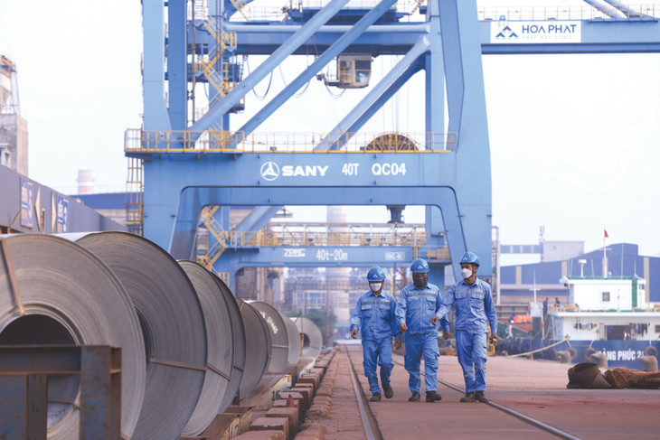 Hòa Phát là một trong những doanh nghiệp tư nhân lớn lên từ quá trình tích tụ tài chính và huy động các nguồn vốn trong nước, quốc tế thông qua thị trường chứng khoán. Ảnh: Tuấn Anh