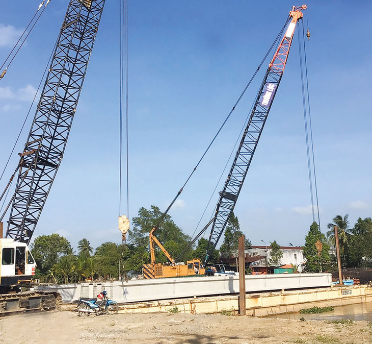 Công trình xây dựng cầu Vành đai II (tỉnh Sóc Trăng)
