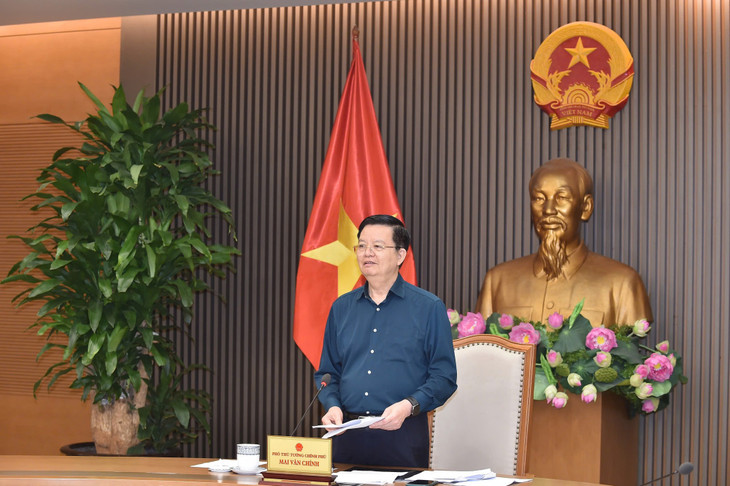 Phó Thủ tướng Mai Văn Chính chủ trì cuộc họp với các bộ, ngành, cơ quan Trung ương thuộc Tổ công tác số 7 về tình hình phân bổ, giải ngân vốn đầu tư công năm 2025 - Ảnh: VGP/Giang Thanh