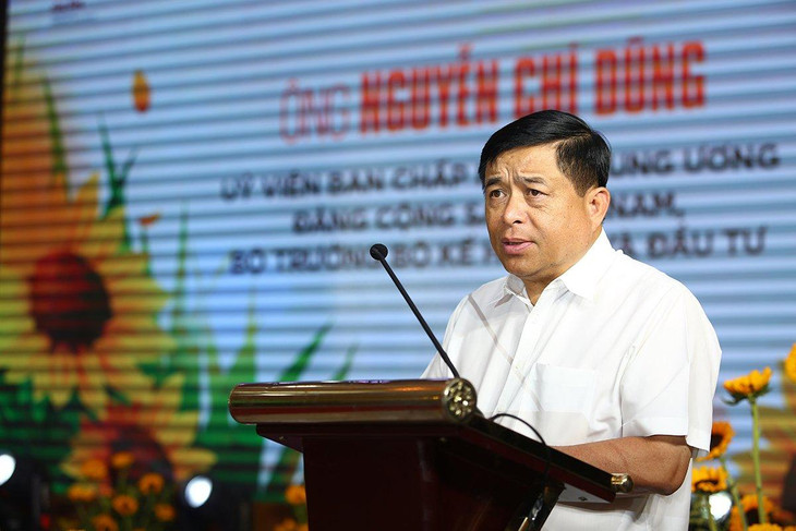 Bộ trưởng Bộ Kế hoạch và Đầu tư Nguyễn Chí Dũng phát biểu tại Chương trình. Ảnh: Lê Tiên Bộ trưởng Bộ Kế hoạch và Đầu tư Nguyễn Chí Dũng phát biểu tại Chương trình. Ảnh: Lê Tiên