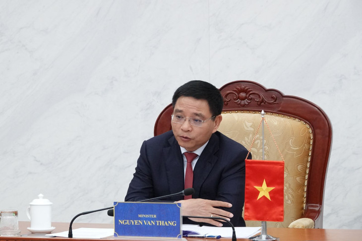 Bộ trưởng Nguyễn Văn Thắng phát biểu tại buổi làm việc