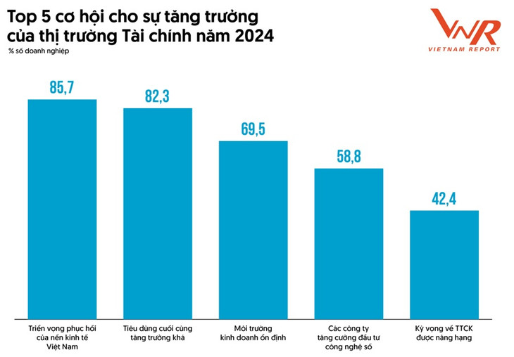 Nguồn: Vietnam Report, Khảo sát ngành tài chính, tháng 8 - 9/2024 Nguồn: Vietnam Report, Khảo sát ngành tài chính, tháng 8 - 9/2024