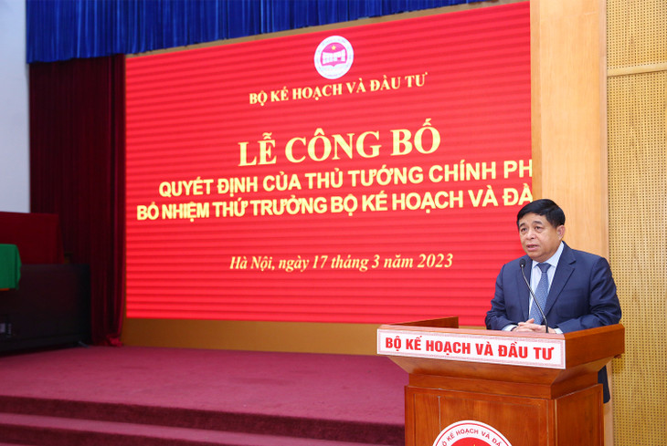 Bộ trưởng Nguyễn Chí Dũng khẳng định, vị thế của Bộ Kế hoạch và Đầu tư ngày càng được lãnh đạo Đảng, Nhà nước, Quốc hội đánh giá cao. (Ảnh Lê Tiên).