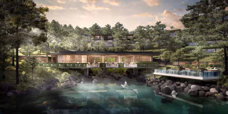 InterContinental Thanh Xuan Valley Resort, khu nghỉ dưỡng trong thung lũng đầu tiên của thương hiệu InterContinental Hotels &amp; Resorts tại Việt Nam. Ảnh: BIM Land