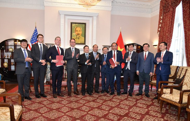 Phó Thủ tướng Hồ Đức Phớc chứng kiến Lễ trao Bản ghi nhớ hợp tác giữa công ty cổ phần hàng không Vietjet và công ty Air Finance của Hoa Kỳ - Ảnh: VGP/Trần Mạnh