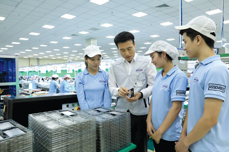 Nhiều tập đoàn công nghệ hàng đầu Hàn Quốc đã thông báo kế hoạch tăng vốn, mở rộng đầu tư tại Việt Nam. Ảnh: Tuấn Anh