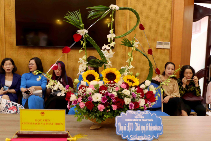 Phần thi của Học viện Chính sách và Phát triển. Ảnh: Trương Gia