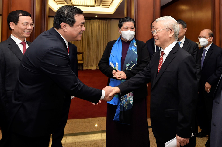 Tổng Bí thư, Chủ tịch nước Nguyễn Phú Trọng và các đại biểu dự Hội nghị. Ảnh: VGP/Nhật Bắc Tổng Bí thư, Chủ tịch nước Nguyễn Phú Trọng và các đại biểu dự Hội nghị. Ảnh: VGP/Nhật Bắc