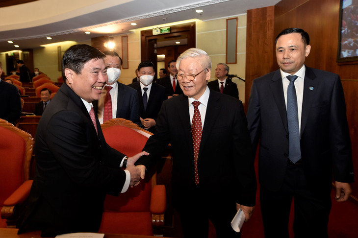 Tổng Bí thư, Chủ tịch nước Nguyễn Phú Trọng và các đại biểu dự Hội nghị. - Ảnh: VGP/Nhật Bắc Tổng Bí thư, Chủ tịch nước Nguyễn Phú Trọng và các đại biểu dự Hội nghị. - Ảnh: VGP/Nhật Bắc